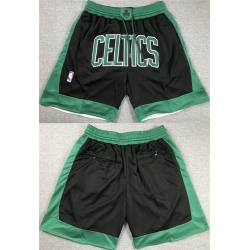 Men Boston Celtics Black Shorts  28Run Small 29