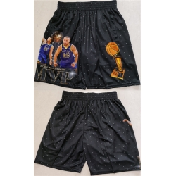 Men Golden State Warriors Black NBA Finals Shorts