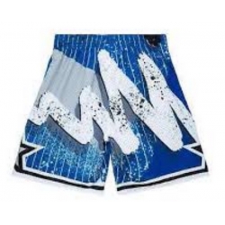 Men Orlando Magic Blue White Mix Color NBA Shorts