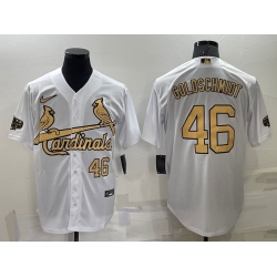 Men St  Louis St.Louis Cardinals 46 Paul Goldschmidt 2022 All Star White Cool Base Stitched Baseball Jersey