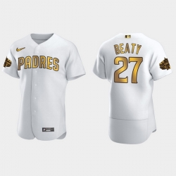 Men San Diego Padres Matt Beaty 2022 Mlb All Star Game White Gold Men Jersey