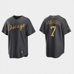 Men Tim Anderson Chicago White Sox 2022 Mlb All Star Game Charcoal  Jersey