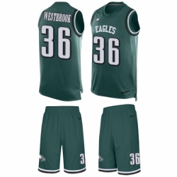 Men's Nike Philadelphia Eagles #36 Brian Westbrook Limited Midnight Green Tank Top Suit NFL Jersey