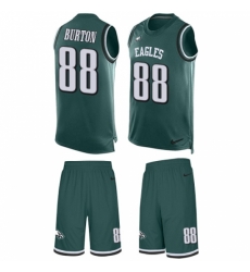 Men's Nike Philadelphia Eagles #88 Trey Burton Limited Midnight Green Tank Top Suit NFL Jersey