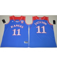 Mens Ncaa Nba Kansas Jayhawks #11 Josh Jackson Blue Jersey