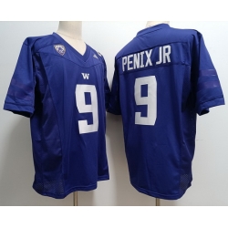 Men Washington Huskies Michael Penix Jr. #9 Stitched Football Blue Jersey