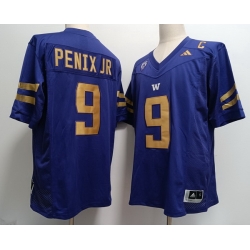 Men Washington Huskies Michael Penix Jr. #9 Stitched Football Purple Gold Jersey