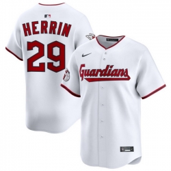 Men Cleveland Guardians Nike White Home Limited Jersey Herrin Tim 29