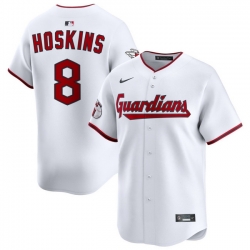 Men Cleveland Guardians Nike White Home Limited Jersey Hoskins Rhys 8