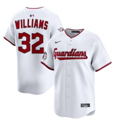 Men Cleveland Guardians Nike White Home Limited Jersey Williams Gavin 32