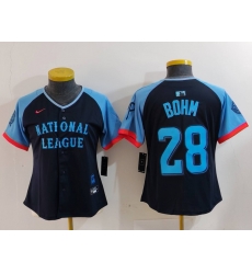 Women National League 28 Alec Bohm Navy 2024 All Star Limited Stitched Baseball Jersey 1