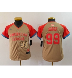 Youth American League 99 Aaron Judge Cream 2024 All Star Limited Stitched Jersey 3