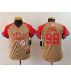 Youth American League 99 Aaron Judge Cream 2024 All Star Limited Stitched Jersey 5