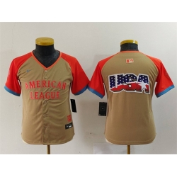 Youth American League Cream 2024 All Star Big Logo Limited Stitched Jersey