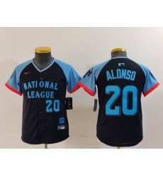 Youth National League 20 Pete Alonso Navy 2024 All Star Limited Stitched Baseball Jersey 6