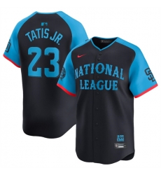 Youth National League 23 Fernando Tatis Jr  Navy 2024 All Star Limited Stitched Baseball Jersey