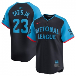 Youth National League 23 Fernando Tatis Jr  Navy 2024 All Star Limited Stitched Baseball Jersey