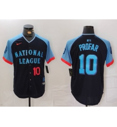 Men National League 10 Jurickson Profar Navy 2024 All Star Limited Stitched Baseball Jersey 2