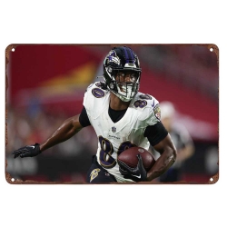 Baltimore Ravens Aluminum Sign 12x8 Inch Isaiah Likely 002