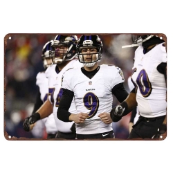 Baltimore Ravens Aluminum Sign 12x8 Inch Justin Tucker 002