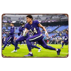 Baltimore Ravens Aluminum Sign 12x8 Inch Kyle Hamilton 001