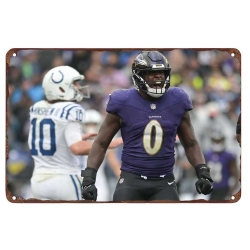 Baltimore Ravens Aluminum Sign 12x8 Inch Roquan Smith 003