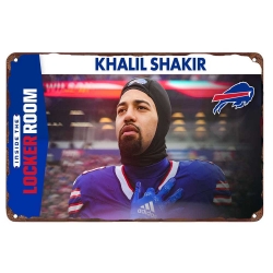 Buffalo Bills Aluminum Sign 12x8 Inch Khalil Shakir 001