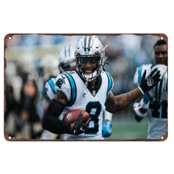 Carolina Panthers Aluminum Sign 12x8 Inch Jaycee Horn 002