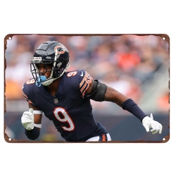 chicago bears Aluminum Sign 12x8 Inch Jaquan Brisker 004