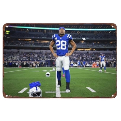 Indianapolis Colts Aluminum Sign 12x8 Inch Jonathan Taylor  001