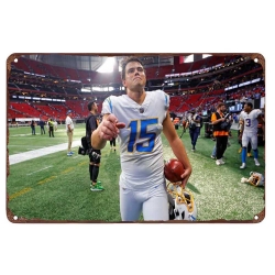 Los Angeles Chargers Aluminum Sign 12x8 Inch Cameron Dicker 003