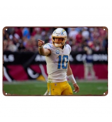 Los Angeles Chargers Aluminum Sign 12x8 Inch Justin Herbert 003