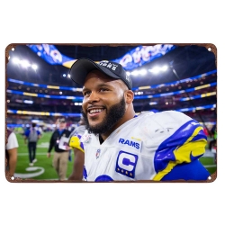 Los Angeles Rams Aluminum Sign 12x8 Inch Aaron Donald 004