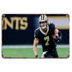 New Orleans Saints Aluminum Sign 12x8 Inch Taysom Hill 003