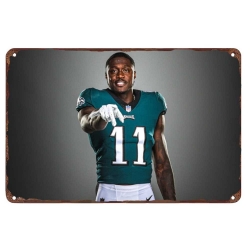 Philadelphia Eagles Aluminum Sign 12x8 Inch A.J. Brown 001