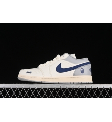 AIR JORDAN 1 LOW BAPE WHITE GREY BLUE