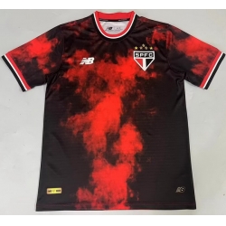 Men 2024 2025 Soccer Jersey San Paulo Black Red