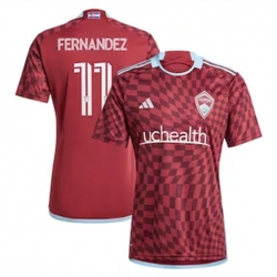 Men Colorado Rapids Omir Fernandez 2024 25 Home Replica Red