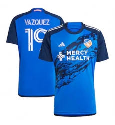 Men FC Cincinnati Brandon Vazquez 2023 24 Home Replica Blue