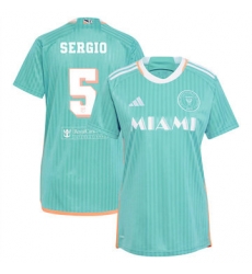 Women Inter Miami CF Sergio Busquets 2024 25 Third Replica Aqua