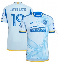 Men's Atlanta United FC Emmanuel Latte Lath adidas Light Blue 2024 The Resurgens Kit Authentic Player Jersey