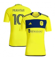 Men Nashville SC Hany Mukhtar 2024 25 Home Replica Yellow