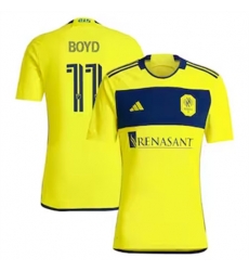 Men Nashville SC Tyler Boyd 2024 25 Home Replica Yellow