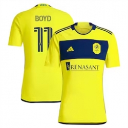 Men Nashville SC Tyler Boyd 2024 25 Home Replica Yellow