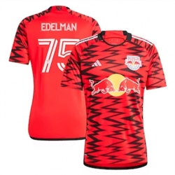 Men New York Red Bulls Daniel Edelman 2024 25 Home Replica Red