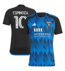 Men San Jose Earthquakes Cristian Espinoza 2023 24 Home Replica Blue