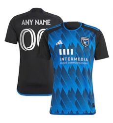 Men San Jose Earthquakes Custom 2023 24 Home Replica Blue