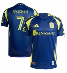 Mens Nashville SC Gastón Brugman adidas Navy 2025 The Heart Of Nashville Kit Authentic Player Jersey