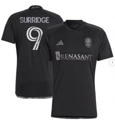 Mens Nashville SC Sam Surridge adidas Black 2023 Man In Black Kit Replica Player Jersey