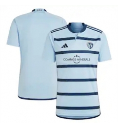 Men Sporting Kansas City Blank 2023 24 Home Replica Light Blue